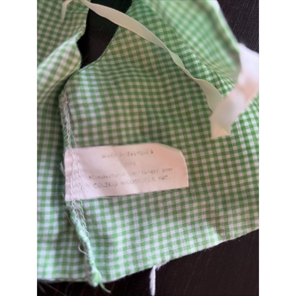 Cabbage Patch Kids / Doll Green & White Checkered Vest Top CPK 04 - Picture 2 of 4